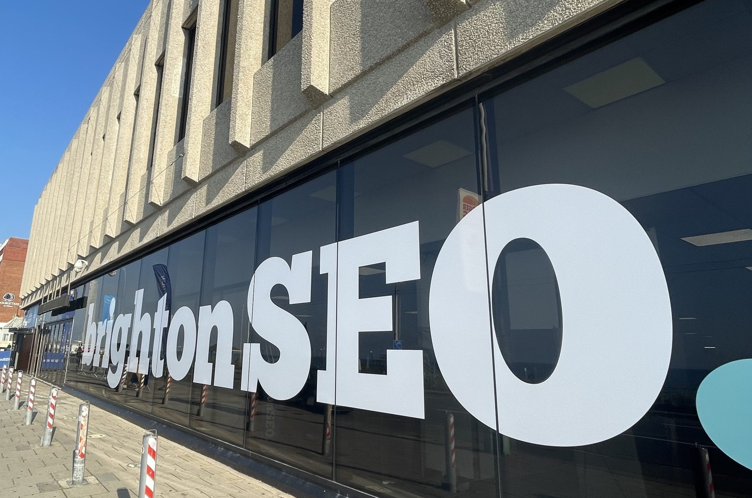 BrightonSEO Logo on a Window