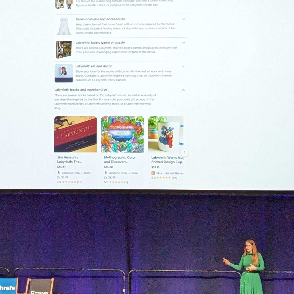 Morrish sharing screenshot of Google Search Generative Experience