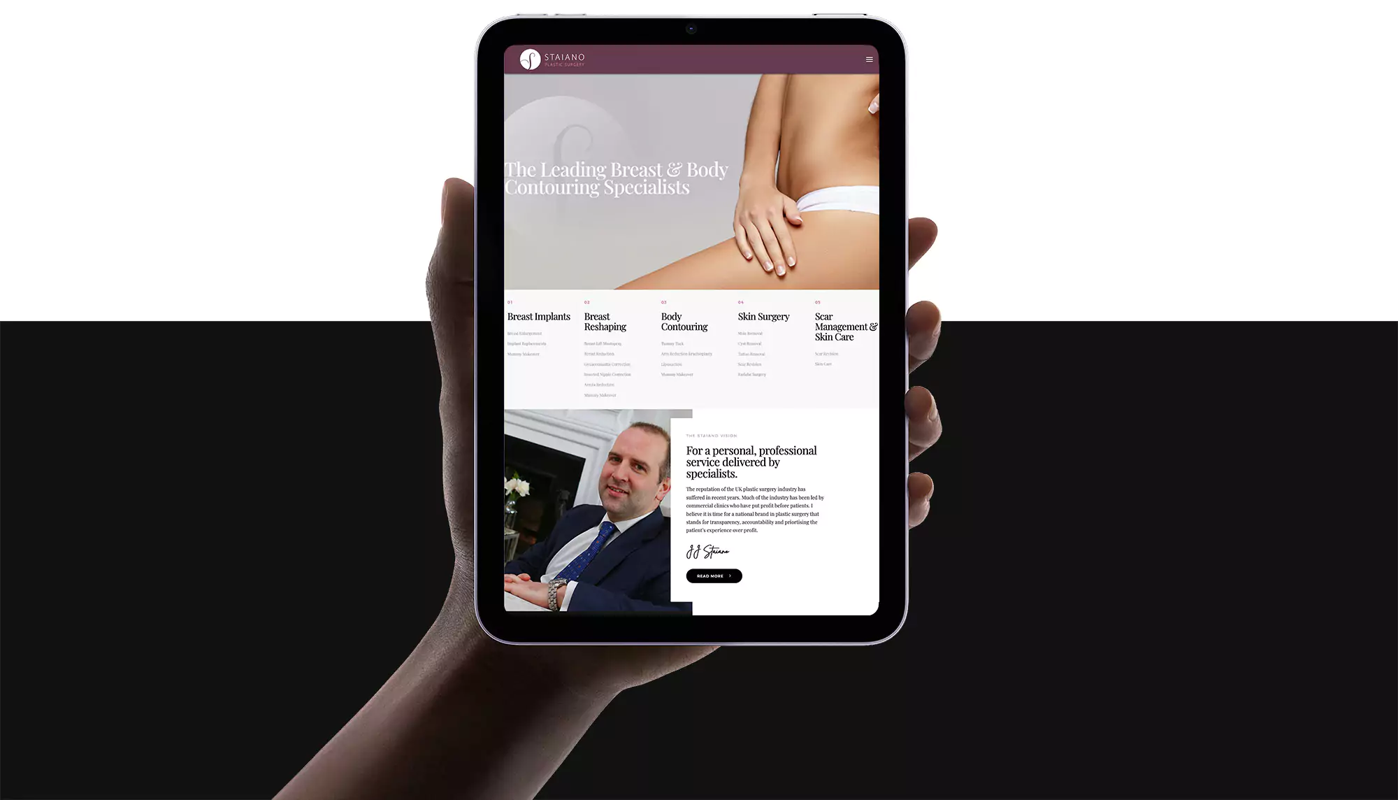 Staiano plastic surgery ipad