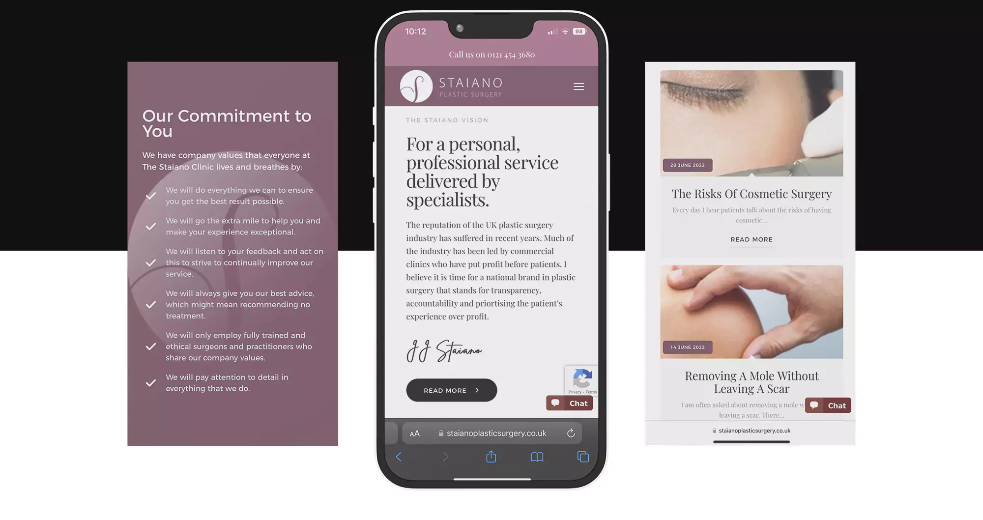 Staiano plastic surgery responsive